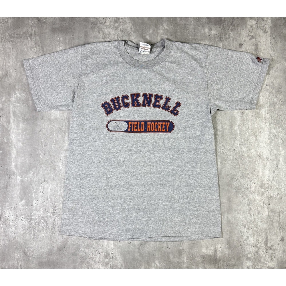 Vintage Bucknell University Field Hockey T Shirt Gray Mens Large 90s USA Made